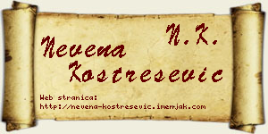Nevena Kostrešević vizit kartica